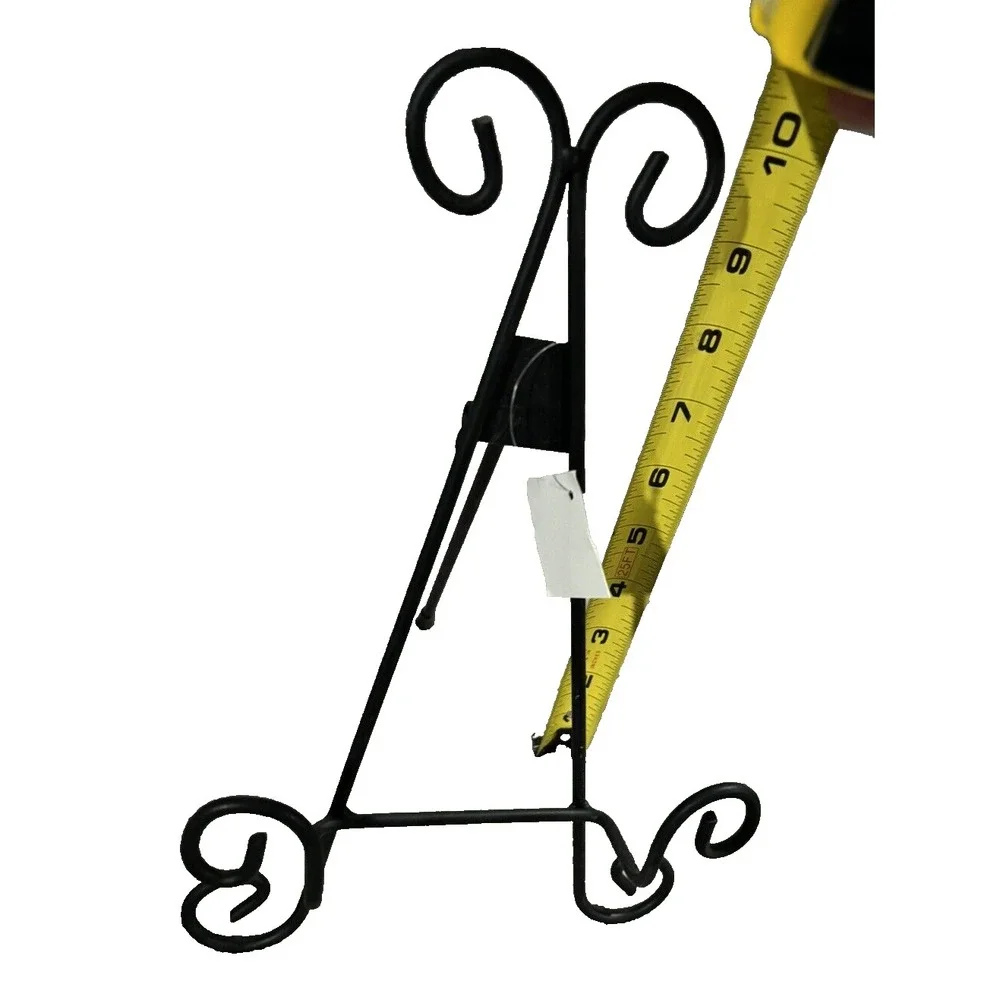 Metal Scroll Easel Matte Black Approximately 10